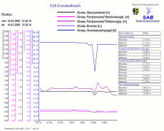 Tagesbericht mit grafischer Darstellung